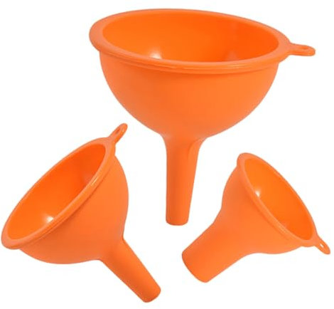 Cabilock 3pcs Silicone Funnel Cooking Kitchen Gadgets Liquid Funnel for Oil Vinegar Filing Bottle