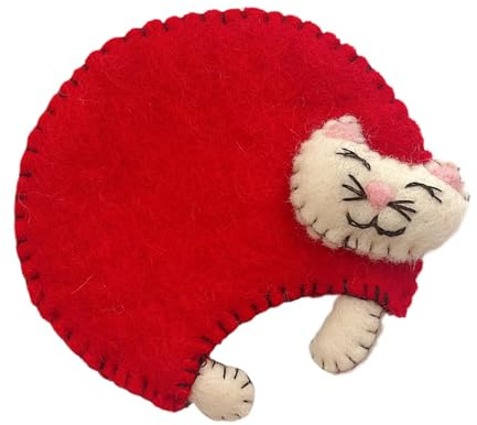 ycezw Tappetino per tazza gattino sottobicchiere portabicchieri in feltro | Felt Cup Coaster Cat Coasters,Sottobicchieri assorbenti in feltro, tovagliette da pranzo per cucina, soggiorno,