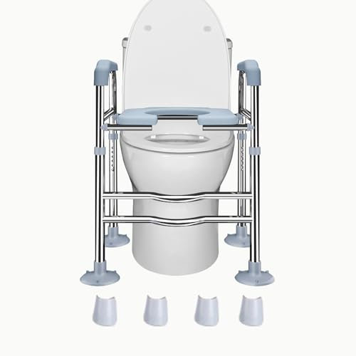 Rialzo Wc Per Anziani,Alzawater Per Protesi Anca,Altezza Regolabile,Piedini Antiscivolo Sostituibili,Senza Foratura,Adatto Ad Anziani,Disabili,Donne In Gravidanza,Ecc.