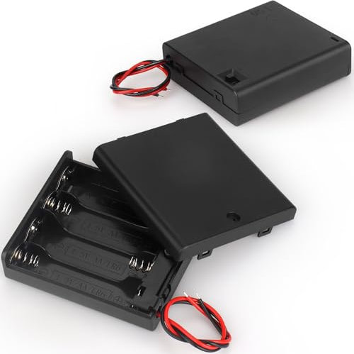 VWEICYY 2 x 4 AA Battery Holder housing with Leads,2PCS 4 x 1.5V AA Battery Holder Case