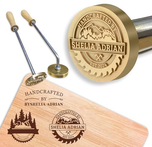 Custom Wood Branding Iron - Personalisiertes Logo Stempel Tool Kit, Holzverbrennung & Metallstempel für Holzbearbeitung, Leder, Handgefertigte Design Hochzeiten & Personalisiertes Geschenk