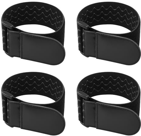 4 PCS Cinghie Elastiche Di Fissaggio Con Silicone Antiscivolo, 30 X 5 Cm, Fascette Riutilizzabili, Fascette Larghe Con Chiusura a Strappo per Biciclette, Pantaloni, Sci, Bagagli, Giardino