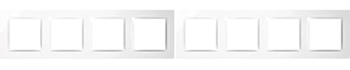 SIMON - Marco Interruptor de Pared, 4 Elementos, Compatible con Mecanismos Simon 10, Apto para Interiores, Fácil de Montar, Compatible con Pulsador, Conmutador y Enchufe Schuko, Color Blanco