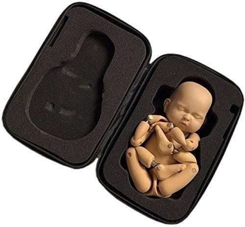 Newborn Photography Doll, Poseable Silicone Baby Model with Ball Joints, Realistic Training Prop for Infant Photography and Practice