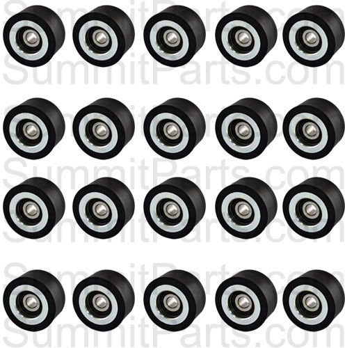 20PK - 2 BLACK SUPPORT WHEEL, ROLLER FOR ADC AMERICAN DRYER - 180050