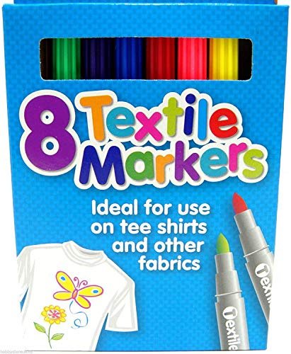 Tiger textil markörer – set med 8 olika färger