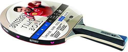 Butterfly Tischtennisschläger Timo Boll PLATIN | 1,8mm Schwamm und Pan Asia Belag mit ITTF Zertifizierung | ergonomischer Griff | Trainingsschläger