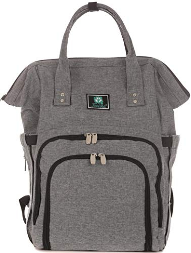 Nappy Changing Backpack with Changing Mat – Water-Resistant Baby Changing Bag with Insulated Bottle Pockets & Pushchair Straps