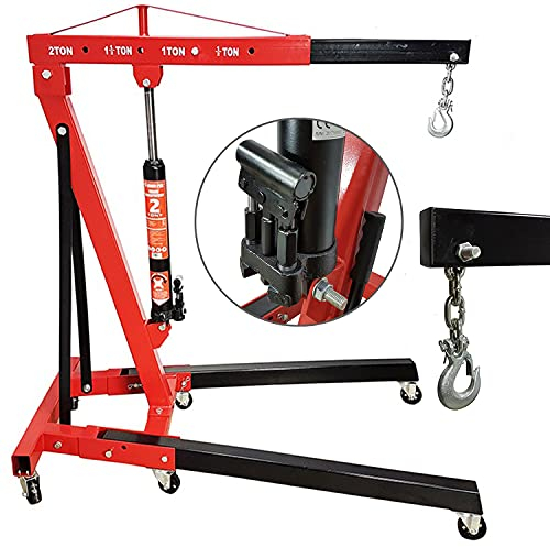 Mar-Pol Hydraulischer Kran 2000 kg für Auto, zusammenklappbar, 2 Tonnen, Motorheber