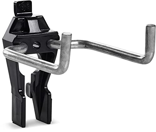 Raaco Hammerhalter Clip 4-50 für Lochwand & Werkzeugwanden, 50 mm Länge, Spezialhalterung für Hämmer, Robuste Werkzeughalter aus Stahl & Polyacetal, Set von 3, Lochwand Zubehör, Lochwand Haken