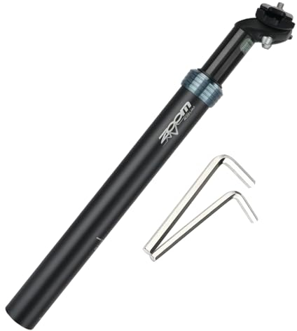 Fahrrad-Sattelstütze mit Federung, Durchmesser Ø31,6 mm, gefederte Sattelstütze aus Aluminiumlegierung, Länge 350 mm gefederte Sattelstütze, Sattelstange, geeignet für MTB, City-Bikes