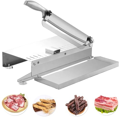 EEYZD Fleischschneidemaschinen Gefroren Wurstschneidemaschine Brotschneidemaschine Allesschneider Brotmaschine Verdickte verstellbare Schallwand Edelstahl,Adjustable small