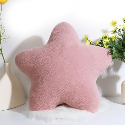 Herfair Kuschelkissen Kinder Sternkissen, Sternform Zierkissen Sofakissen | Weiche Flauschige Plüsch Kissen Dekokissen für Kinderzimmer Schlafzimmer Deko