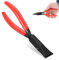Pinza piegata a 180° in lamiera: pinza piegatrice con manico antiscivolo, pinza piegata a mano per piegare e lisciare le lamiere – Larghezza ganasce 25 mm (rosso 1)