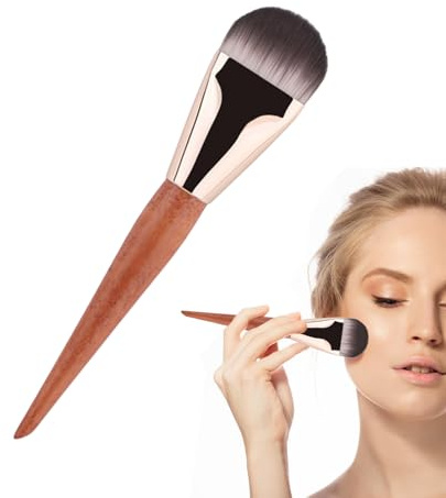 Foundationborste för flytande smink | Makeup Foundation-borste ultratunn – trähandtag, bärbar mjuk borst applikator för kontur, kräm, concealer, blandning
