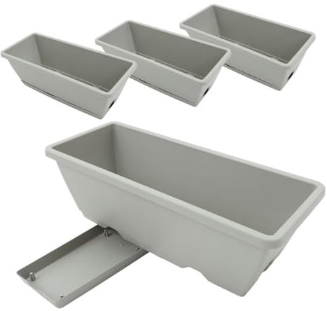TOYANDONA 4piezas Jardineras Ligeras y Portátiles Unidades Diseño Rectangular para Plantas De Interior y Exterior Fácil De Almacenar y Duradera