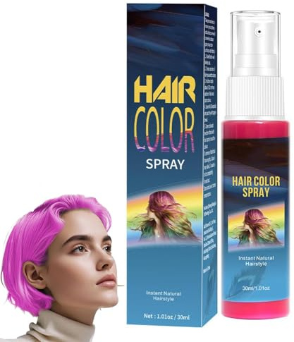 Rosa Temporäres Haarfarbspray, Haarspray Rosa Auswaschbar Kinder, Sofortige Haarfarbe Alternative für Erwachsene und Kinder, Waschbar und Nicht Klebrig, Halloween, für Kostüm, Party Make up (#02)