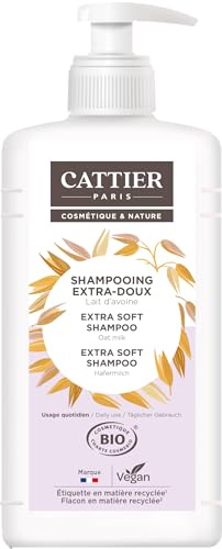 Cattier Extraweiches Shampoo – Hafermilch – für den täglichen Gebrauch – 1 l