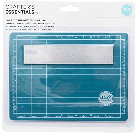 We R Memory Keepers Trimmer & Mat, 7x5, Magnetic Cutting Mat And Mini Ruler, Craft Supplies Trimming Tools Ruler Paper Crafts