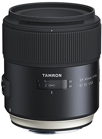Tamron SP - Objetivo para Canon DSLR (Distancia Focal Fija 45 mm, Apertura f/1.8, Di, VC, USD, diámetro Filtro: 67 mm), Negro