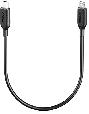 Anker 1 ft USB C to Lightning Cable, PowerLine III MFi Certified Fast Charging for iPhone 8/8 Plus/X/XS/XR/XS Max/11/11 Pro/11 Pro Max/AirPods Pro, Supports Power Delivery