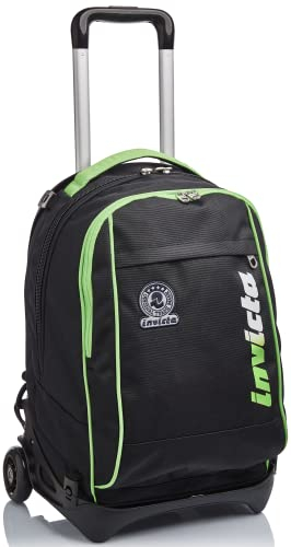 Invicta TROLLEY, Rucksack mit Trolleyfunktion, 3 in 1, Schulranzen mit Rollen, Abnehmbarer Rucksack, ab 1. Klasse, für Schule, Gymnasium, Reisen&Freizeit, Mädchen&Jungen, schwarz, NEW TECH KUPANG