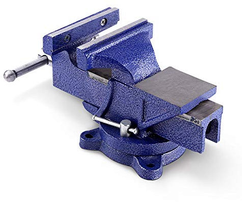 Morsa 5 pollici, morsa girevole banco officina resistente per lavorazione di officina, lavorazione dei metalli, morsa per banco lavoro 45# acciaio, 6 kg