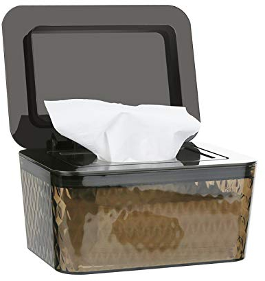 Whchiy Feuchttücher Box baby Boxen für Babypflegetücher BPA Frei Toilettenpapier Box mit Deckel Tissue Aufbewahrungskoffer für Zuhause und Büro (Braun Box)
