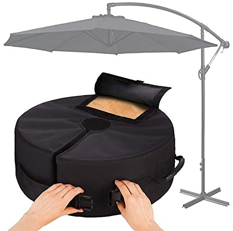 PRELGOSP Base de Sombrilla Bolsa de Peso, Sacos de Arena para Contrapeso Sombrilla, Bolsa Arena Contrapeso para Parasol Patio, Playa, al Aire Libre, Voladizo o Poste de Bandera,1pcs