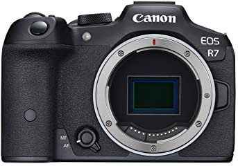 Canon Mirrorless Cameras EOS R7 Body w/o Mount Adapter GB - 32.5 MP Full-Frame CMOS Image Sensor - Dual Pixel CMOS AF II - In-Camera Compositing - LCD Touchscreen - UVC/UAC Compatible (Renewed)