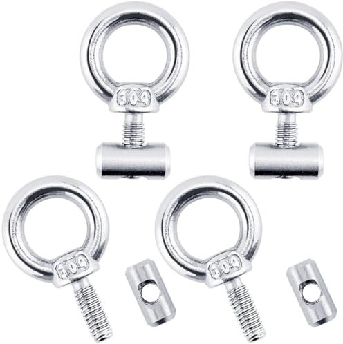 4 Stück Stopper für Kederschiene 8-10 mm Kederstopper mit Karabiner Edelstahl Kederstopper, Kederschiene Zubehör für Caravan Wohnmobil Campervan Boot Kederschiene Zubehör(4PCS 8-10 mm)