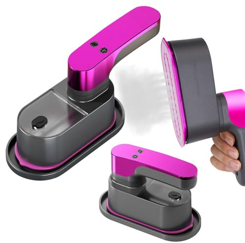 Mini Ferro da Stiro Portatile, 1000W Ferro da Stiro, 160°C Temperatura Costante, Protezione da Spegnimento Automatico, Serbatoio D'acqua da 120 ml, Funzioni di Stiratura a Umido e A Secco.