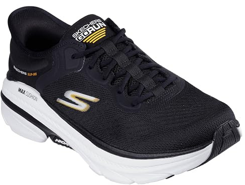 Skechers herr Max dämpning Arch Fit 2.0 Antiller Sneaker, Svart textil syntetisk trim, 43 EU