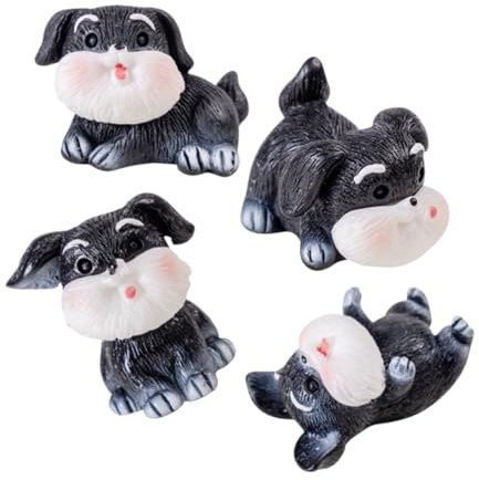 Alasum 4stücke Teiliges Hund Miniaturfiguren Niedliche Dekorationen Für Garten Tisch Und Für Geburtstagsfeiern Und Hunde-
