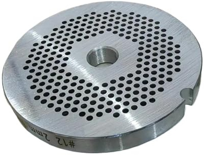 CINDTRGA Pièces de Hachoir à Viande #12, Outil de Cuisine, broyeur en Acier Inoxydable, disques de 69mm, Plaque Poreuse, Grille 2mm d'épaisseur 8mm