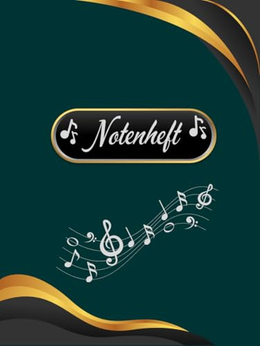 Notenheft Geige Notenbuch Cello Violine Musikunterricht Bratsche Notenlinienheft Große Lineatur Geigenunterricht Anfänger Violoncello Kontrabass ... da Gamba Notensysteme Musiker Rebec 02B04