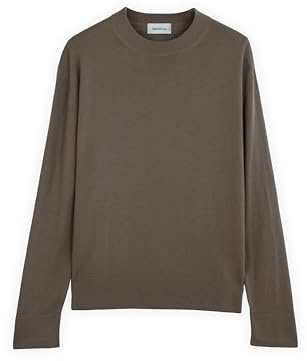 Diana Studio - Maglione Girocollo in Cashmere e Lana Merino, Uomo, Taupe, Taglia M, Regular Fit