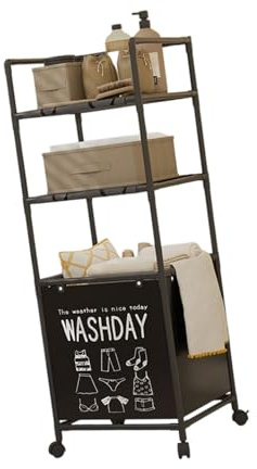 Panier à linge extensible avec cadre en métal pliable à plusieurs couches pour chambre à coucher