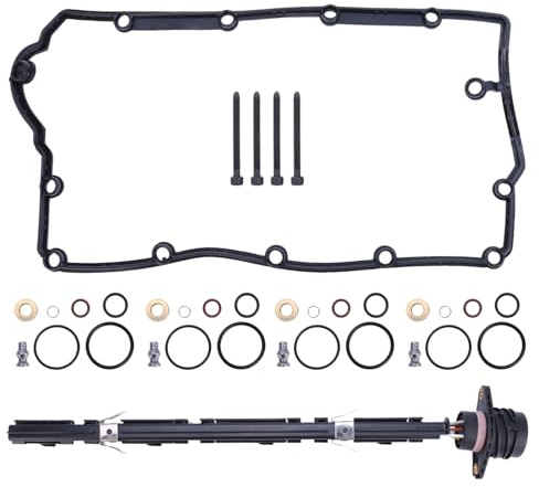 038971600 Injektor Kabelbaum Einspritzpumpen Düsensatz für Tiguan Transporter T5 Golf 6 5 4 Passat Touran Polo A3 8P A4 A6 Q3 Leon Ibiza Fabia Leitungssatz Einspritzdüse Pumpe Düse Dichtungssatz
