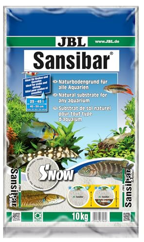 JBL Bodengrund Schneeweiß für Süß- und Meerwasser Aquarien, Sansibar Snow 10 kg, 67061