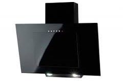 Hotte aspirante verticale noire, 50 cm