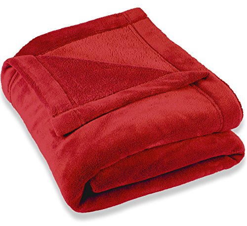 CelinaTex Couverture, Jour/Plafond, Montréal, Polaire Microfibre, Polyester, Rot, 220 x 240 cm