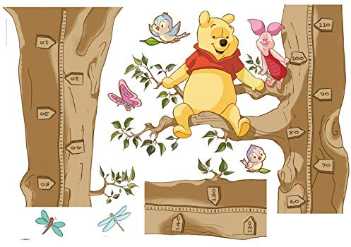 Komar Disney Deco-Sticker | Winnie The Pooh Size | Größe:100 x 70 cm (Breite x Höhe) | Wandtattoo, Dekoration, Kinderzimmer, Messbaum, Bunt