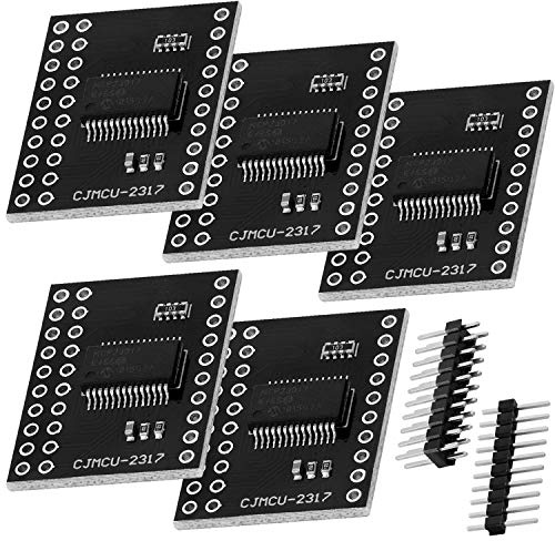 AZDelivery 5 x MCP23017 Port Expander 16-bitars I/O dubbelriktad expander med I2C seriellt gränssnitt kompatibel med Arduino