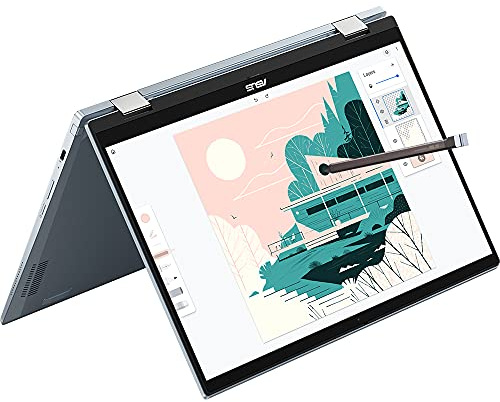 ASUS Touchscreen Full HD 14 inch ChromeBook CX5400FMA Laptop (Intel Core i3-1110G4, 8GB RAM, 256GB SSD, Chrome OS, Touchscreen, Backlit Keyboard) Includes Stylus Pen