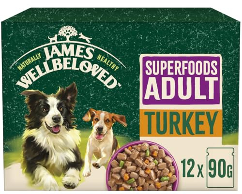 James Wellbeloved Superfood Adult Dog Food with Turkey in Gravy Pouch 12 x 90 g