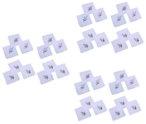 Amosfun 3 Sets Baumwollservietten Mit Spitzendesign Taschentücher Weiche Hochzeitsservietten Für Damen Hohe Saugfähigkeit 12 Stück X 3