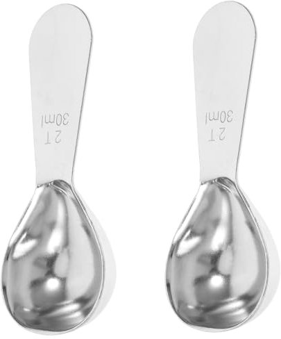 SECFOU 2pezzi Cucchiaio Dosatore in Acciaio Inossidabile Cucchiai Per Misurare Chicchi Di Foglie Di Tè Polvere Proteica Utensili Da Cucina Per Uso Ristoranti