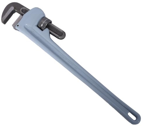 Clé à Pipe Droite en Aluminium de 24 Pouces, Robuste, Facile à Transporter et à Suspendre, pour conduites d'eau et réparations Automobiles.