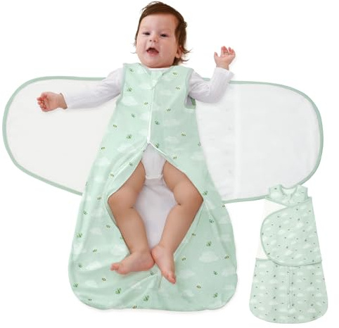 Neugeborene Baby Schlafsack 1 Tog Sommer Pucksack 0-6/6-12 Monate Sommerschlafsack Sleeping Bag 100% Baumwolle Swaddle Schlafanzug Baby Blanket Sommerschlafsäcke für Babys Neugeborenen Geschenk